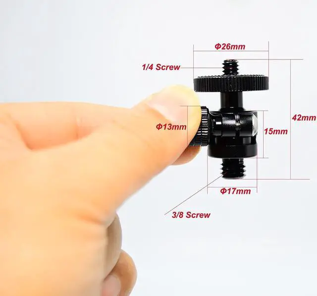 Alt view image 6 of 7 - koolehaoda small Ballhead Camera Ball Head Tripod Mount and 1/4 to 3/8 Connector 1/4 to 3/8 Connector)