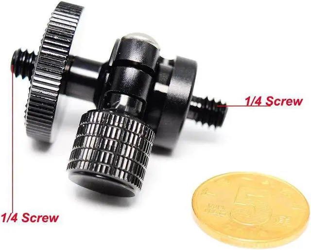 Alt view image 3 of 6 - koolehaoda small Ballhead Camera Ball Head Tripod Mount and 1/4 to 1/4 Connector (1/4 to 1/4 Connector)