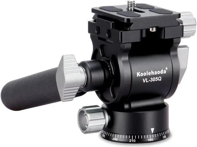 Main image of Koolehaoda Tripod Fluid Head Compact Video Head Pan Tilt Head with Arca-Type Plate for Compact Video Cameras, Mirrorless and DSLR Cameras,Load up to 6.6lbs - VL305Q