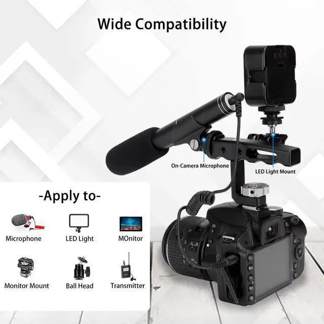 Alt view image 2 of 7 - Koolehaoda Universal Mini Top Handle, Camera Hot Shoe Top Handle Grip with Cold Shoe Mount for DSLR Cameras - TS95