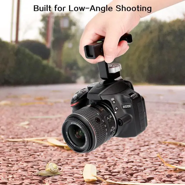 Alt view image 7 of 7 - Koolehaoda Universal Mini Top Handle, Camera Hot Shoe Top Handle Grip with Cold Shoe Mount for DSLR Cameras - TS95