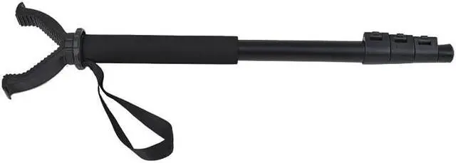 Alt view image 5 of 7 - Shooting Stick Monopod Hunting Blind Stabilizer 22 to 56-inch Tall Pole V Yoke Holder Gun Pod Rifle Rest, Adjustable Stick Height for Hunting, Shooting and Outdoors Black
