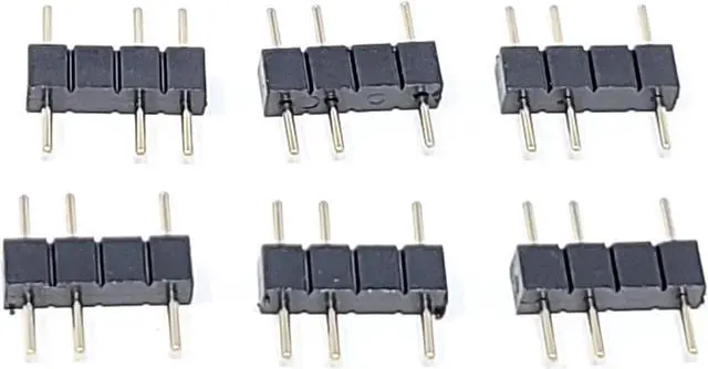 Alt view image 3 of 6 - Micro Connectors Premium Sleeved 3-Pin 1 to 5 Addressable (ARGB) Splitter Cable – 70cm Black