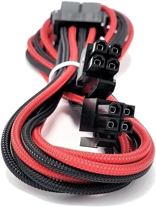 Alt view image 5 of 7 - Micro Connectors Premium Sleeved PSU Cable Extension Kit (Red/Black)