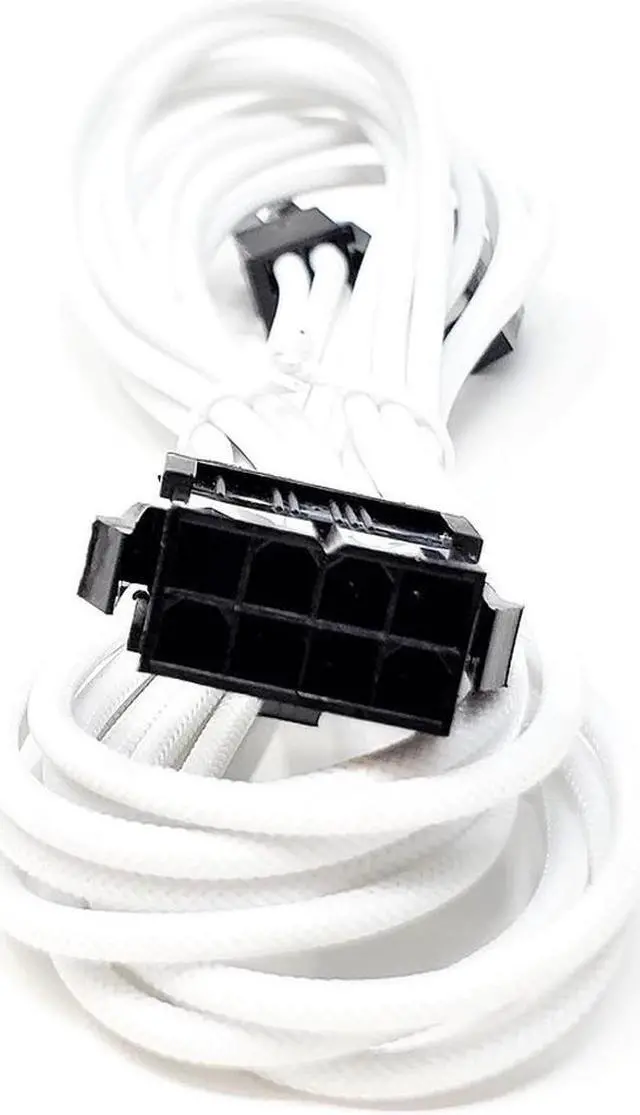 Alt view image 4 of 7 - Micro Connectors Premium Sleeved PSU Cable Extension Kit (White)