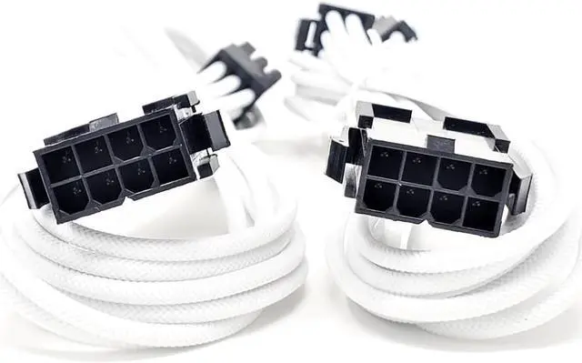 Alt view image 6 of 7 - Micro Connectors Premium Sleeved PSU Cable Extension Kit (White)