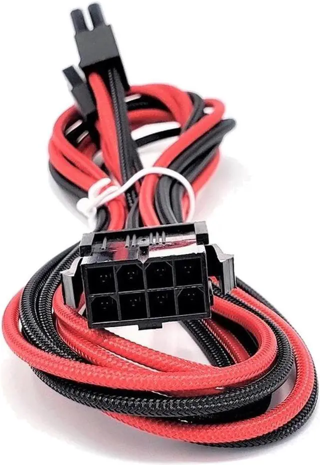 Alt view image 2 of 7 - Micro Connectors Premium Sleeved PSU Cable Extension Kit (Red/Black)