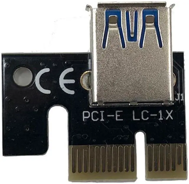 Alt view image 5 of 5 - Micro Connectors PCIe 4-Pin 16x to 1x Powered Riser Adapter Card (Black) 6-Pack