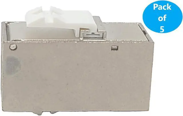 Alt view image 4 of 6 - Micro Connectors CAT 6A Shielded RJ45 Inline Keystone Coupler 5-Pack (C20-110L6ASKY-5)