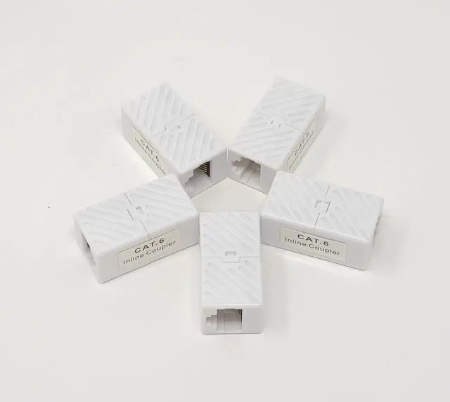 Alt view image 5 of 6 - Micro Connectors Cat6 Ethernet Coupler UL Listed White 5-Pack