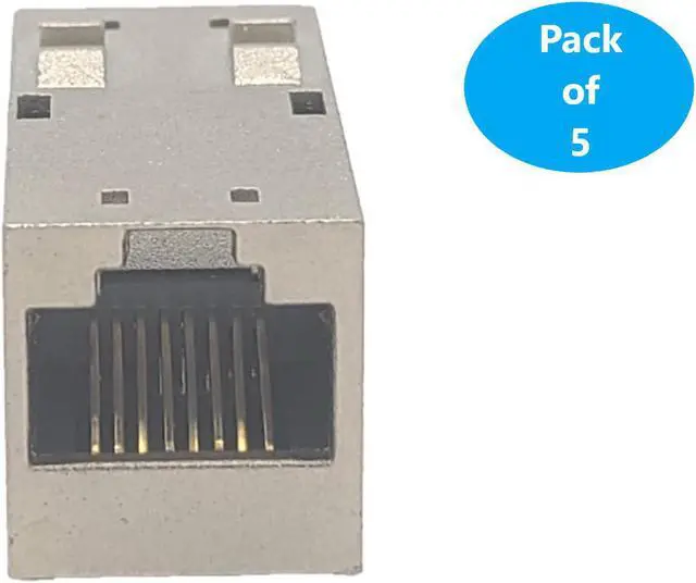 Alt view image 6 of 6 - Micro Connectors CAT 6A Shielded RJ45 Inline Keystone Coupler 5-Pack (C20-110L6ASKY-5)