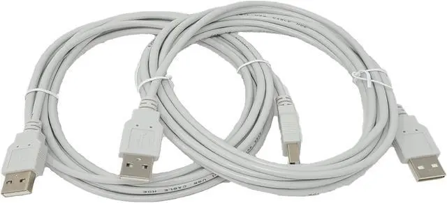 Main image of Micro Connectors 10 Feet USB 2.0 A to A Cable 2-Pack (E07-124-2P)