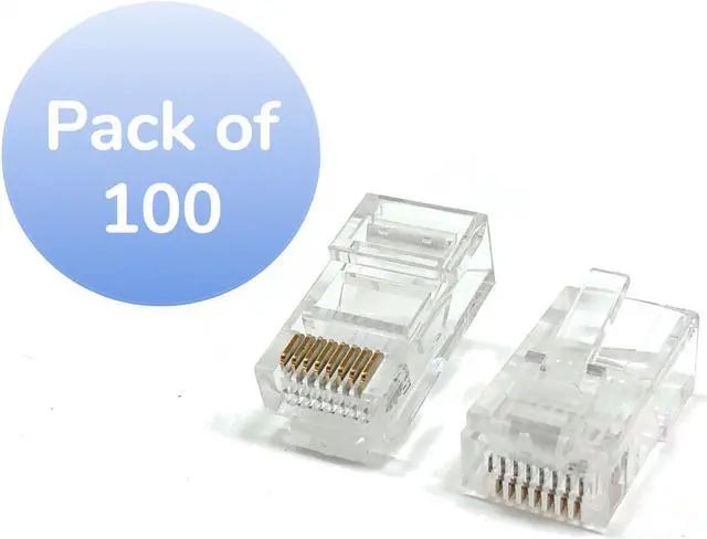 Main image of Micro Connectors Cat5E RJ45 Modular Connectors (100-Pack) (C20-088L5-100)