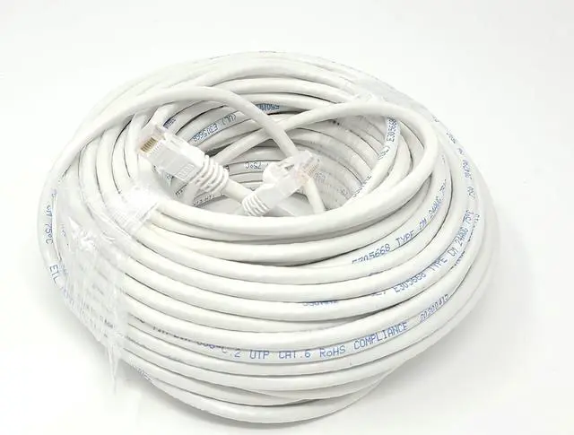 Alt view image 2 of 5 - Micro Connectors 50 ft. Cat6 Molded Snagless RJ45 UTP Networking Patch 24 AWG Cable, White (E08-050W)