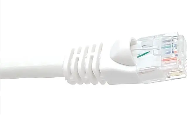 Alt view image 5 of 5 - Micro Connectors 50 ft. Cat6 Molded Snagless RJ45 UTP Networking Patch 24 AWG Cable, White (E08-050W)