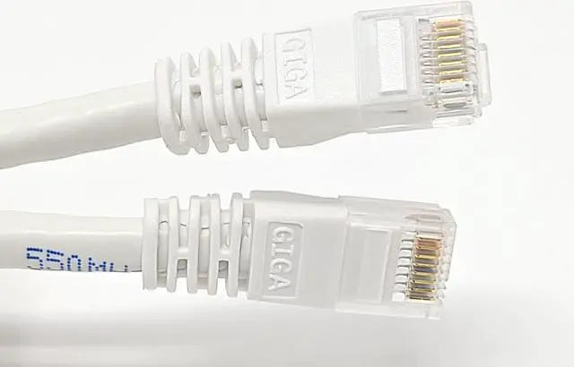Main image of Micro Connectors 50 ft. Cat6 Molded Snagless RJ45 UTP Networking Patch 24 AWG Cable, White (E08-050W)