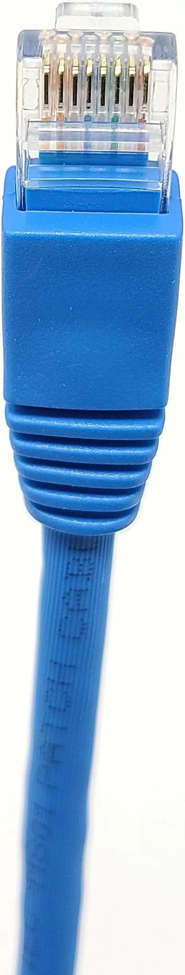 Alt view image 2 of 5 - Micro Connectors 14 Feet Cat6A UTP Ethernet Patch (24AWG) Cable -Blue 5-Pack (E09-014BL-5)
