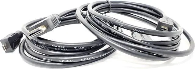 Main image of Micro Connectors 6 Feet High Speed 4K Micro HDMI to HDMI Cable w/Ethernet 2-pack (H2-06MD4K-2P)