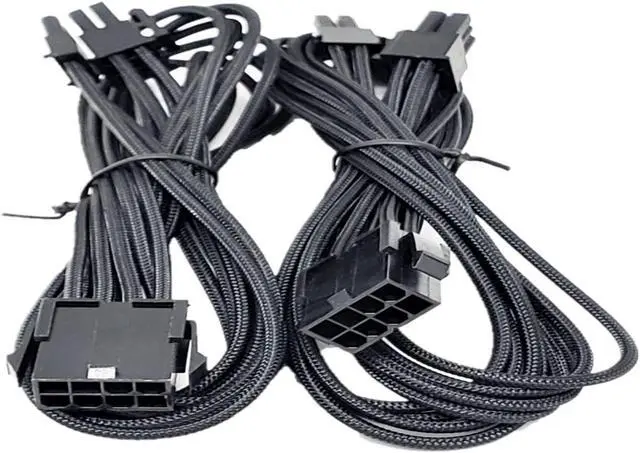 Alt view image 5 of 5 - Micro Connectors 1.5 Feet Premium Sleeved 8-Pin (6+2) PCI-e GPU Power Extension Cable –Black / 2-Pack (F04-8PCE-BK2P)