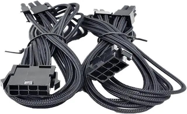 Alt view image 4 of 5 - Micro Connectors 1.5 Feet Premium Sleeved 8-Pin (6+2) PCI-e GPU Power Extension Cable –Black / 2-Pack (F04-8PCE-BK2P)