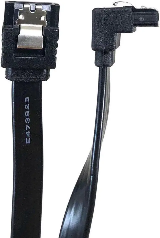Alt view image 3 of 6 - Micro Connectors 20" SATA III Straight to Right Angle Cable with Locking Latch (Black) 3-Pack (F03-05MSAB-3P)