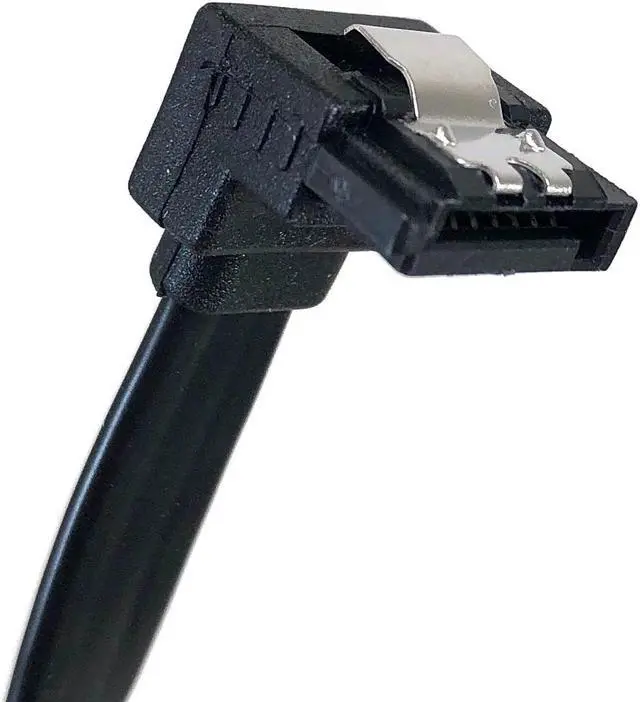 Alt view image 5 of 6 - Micro Connectors 20" SATA III Right Angle to Right Angle Cable with Locking Latch-Black 3-Pack (F03-05MAAB-3P)