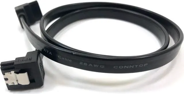 Alt view image 4 of 6 - Micro Connectors 20" SATA III Right Angle to Right Angle Cable with Locking Latch-Black 3-Pack (F03-05MAAB-3P)