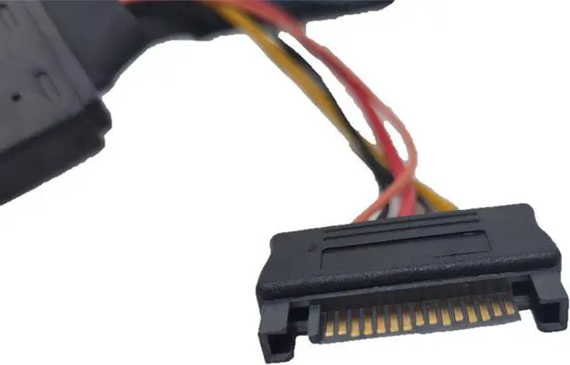 Alt view image 5 of 7 - Micro Connectors Internal 12G U.2 Cable (HD MiniSAS SFF-8643 to U.2 SFF-8639) with SATA Power (50cm)