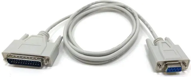 Alt view image 5 of 5 - Micro Connectors Model M02-1156N 6 ft. Null Modem Cable DB9F to DB25M