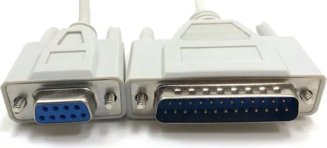 Alt view image 2 of 5 - Micro Connectors Model M02-1156N 6 ft. Null Modem Cable DB9F to DB25M