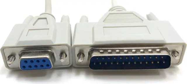 Main image of Micro Connectors 25 Feet AT Modem Serial Cable (DB9 Female to DB25 Male) (M02-116A25)