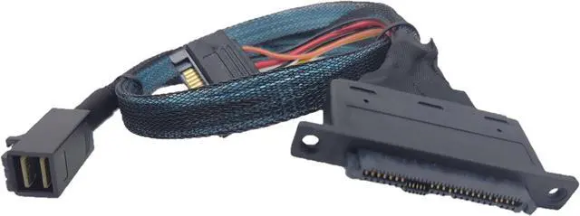 Alt view image 2 of 7 - Micro Connectors Internal 12G U.2 Cable (HD MiniSAS SFF-8643 to U.2 SFF-8639) with SATA Power (50cm)