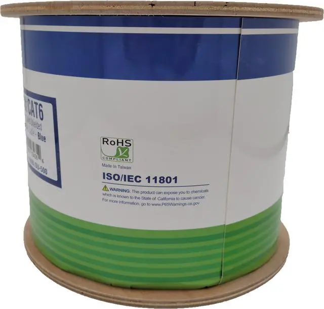 Alt view image 13 of 14 - Micro Connectors  500FT Solid Shielded (STP) CAT6 Outdoor, UV Resistant Bulk Ethernet 23AWG Cable - Blue (TR4-560BLOU-500)