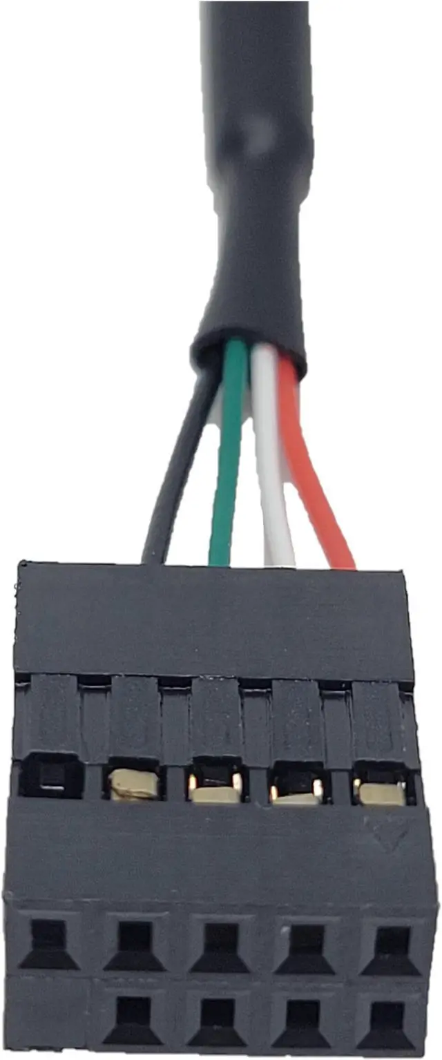 Alt view image 5 of 6 - Micro Connectors 2 Feet Mini USB 90 Degree Right Angle to 9 Pin Motherboard Cable 2-Pack (MSP-MINI9P-2P)