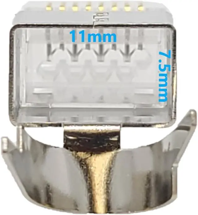 Alt view image 5 of 6 - Micro Connectors 500 Feet Cat6A Solid-Shielded (STP) Bulk Ethernet (23AWG) Cable (Blue) with 20 cat6A/7 Connectors (TR4-570SHBL-KIT)