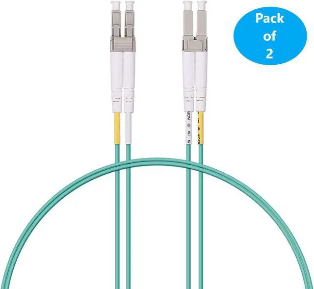 Alt view image 2 of 4 - Micro Connectors 2 Meter LC/LC 10Gb Multi-Mode Duplex 50/125 OM3 Fiber Optic Cable (2-Pack) (FBR-10102M-2P)