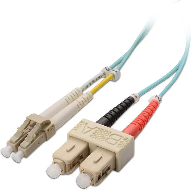 Alt view image 4 of 4 - Micro Connectors 3 Meter LC/SC 10Gb Multi-Mode Duplex 50/125 OM3 Fiber Optic Cable (2-Pack) (FBR-10123M-2P)