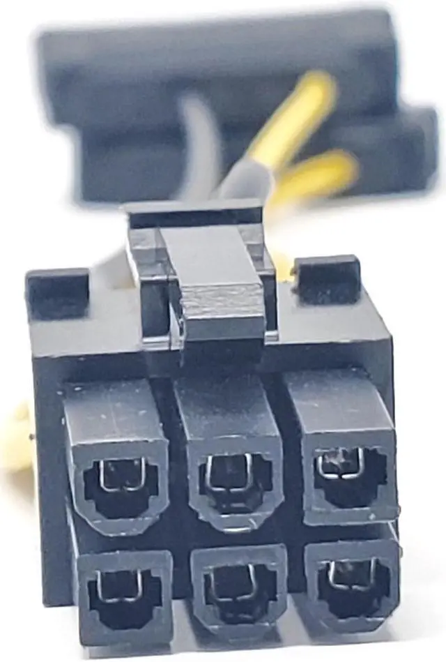 Alt view image 2 of 7 - Micro Connectors 6 Inches 6-Pin PCIe to Dual 15-Pin SATA Power Cable (F04-PCIE6P)