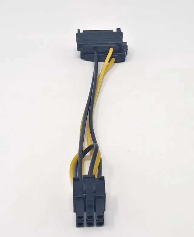 Alt view image 5 of 7 - Micro Connectors 6 Inches 6-Pin PCIe to Dual 15-Pin SATA Power Cable (F04-PCIE6P)