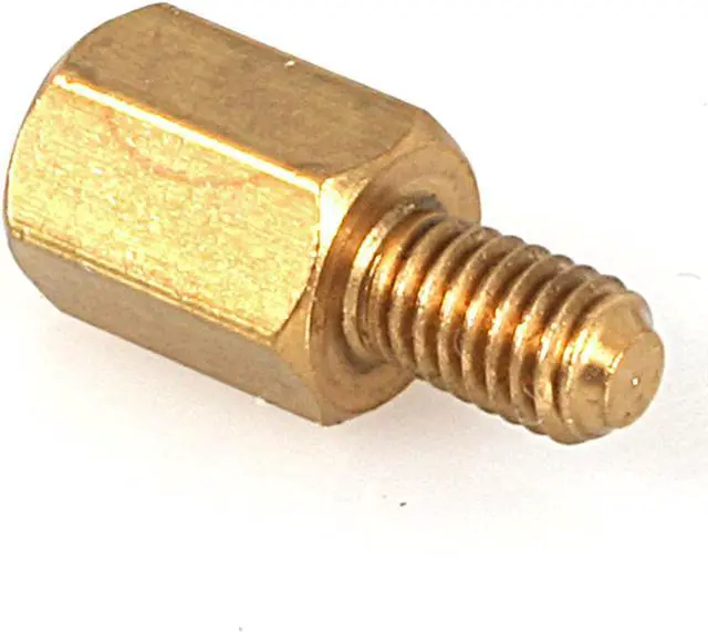 Alt view image 4 of 4 - Micro Connectors #6-32 brass motherboard standoffs for atx computer case 30-pack (SCW-632ATX)