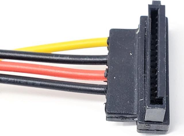 Alt view image 3 of 5 - Micro Connectors 6 Inches 4-Pin LP4 to Left Angle SATA Power Adapter Cable (F04-130-LA)