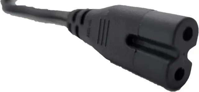 Alt view image 5 of 5 - Micro Connectors 10 Feet Notebook AC Power Cord 2 Prong (18 AWG) Black (M05-125-10)