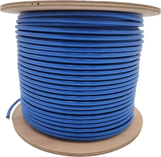 Alt view image 3 of 8 - Micro Connectors  500 Feet Solid-Shielded (STP) CAT6 Bulk Ethernet (23AWG) Cable - Blue (TR4-560SHBL-500)