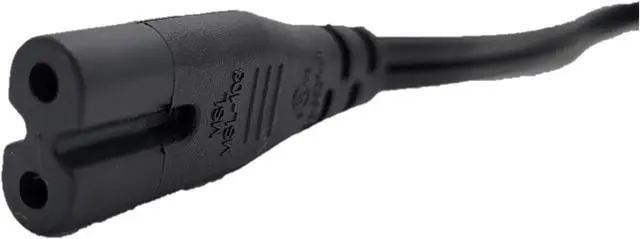 Alt view image 4 of 4 - Micro Connectors 10 Feet Notebook AC Power Cord 2-Prong (2-Pack) (18 AWG) Black (M05-125-10-2P)