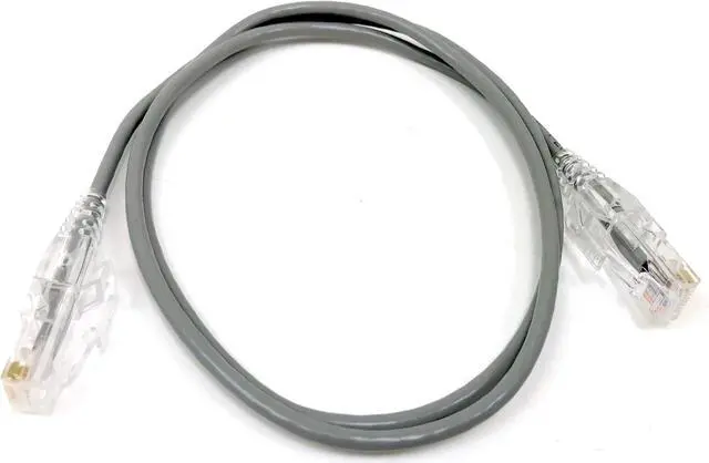 Alt view image 4 of 4 - Micro Connectors 5 Feet CAT6A 10Gbps UTP 28 AWG Ultra Slim Ethernet Cable Gray (5-Pack) (E09-005-SL5)