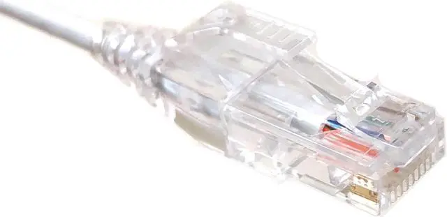 Alt view image 3 of 4 - Micro Connectors 7 Feet CAT6A 10Gbps UTP 28 AWG Ultra Slim Ethernet Cable White (5-Pack) (E09-007W-SL5)