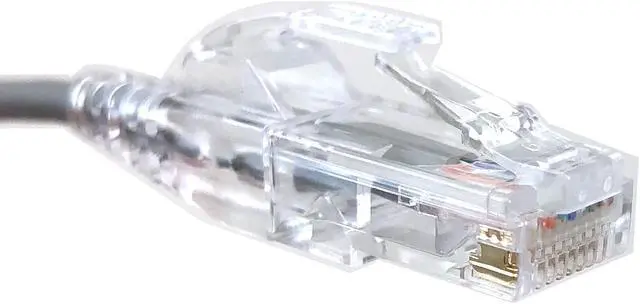 Alt view image 3 of 4 - Micro Connectors 10 Feet CAT6A 10Gbps UTP 28 AWG Ultra Slim Ethernet Cable Gray (5-Pack) (E09-010-SL5)