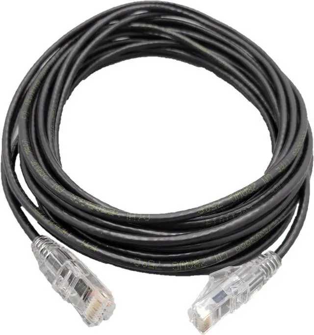 Alt view image 2 of 5 - Micro Connectors 15 Feet CAT6A 10Gbps UTP 28 AWG Ultra Slim Ethernet Cable / Black (E09-015B-SLIM)
