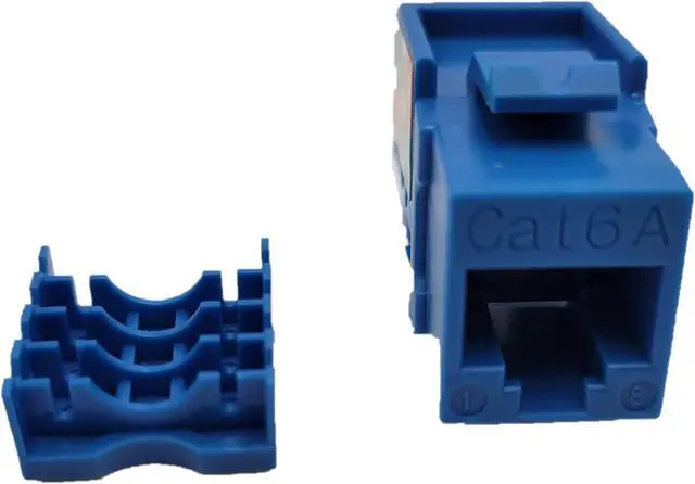 Main image of Micro Connectors CAT6A Unshielded Punch Down Keystone Jack with Tool (Blue/10 Pack) (FRT-860BL10-T)