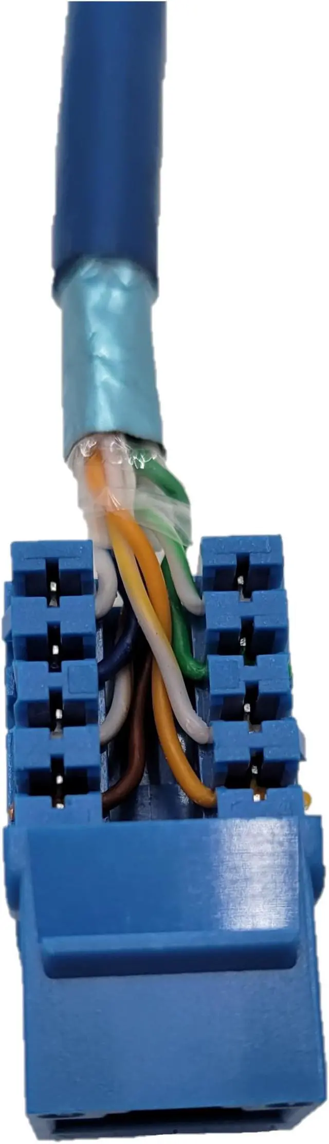 Alt view image 6 of 7 - Micro Connectors CAT6A Unshielded Punch Down Keystone Jack with Tool (Blue/10 Pack) (FRT-860BL10-T)